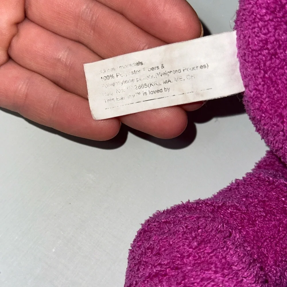 Vintage 1992 Barney Beanie Plush Made By Lyons & Golden Bear Co‎